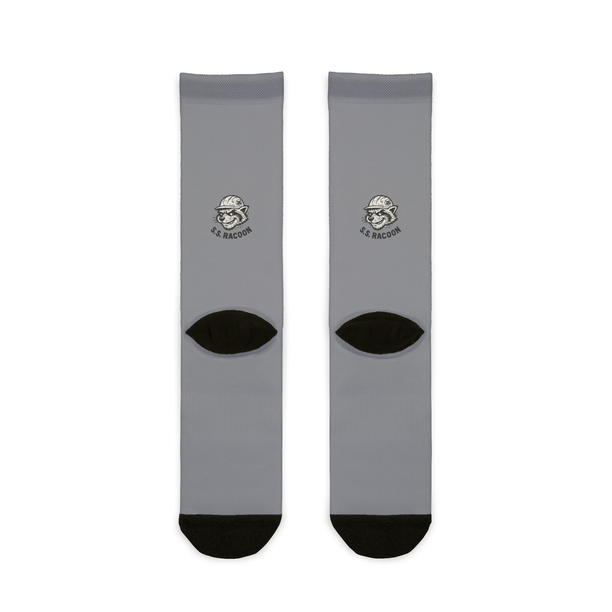 Live. Laugh. Baja. Feral Raccoon Crew Socks, Unique Gift for Raccoon Lovers, Cozy Socks for Casual Wear, Perfect for Birthdays, Holidays, Outdoor Adventures - Image 3